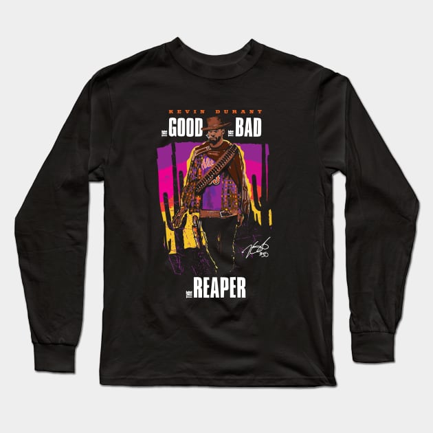 The Good, The Bad, The Reaper Long Sleeve T-Shirt by goderslim